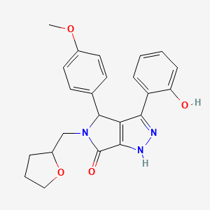 molecular formula C23H23N3O4 B11402741 3-(2-hydroxyphenyl)-4-(4-methoxyphenyl)-5-(tetrahydrofuran-2-ylmethyl)-4,5-dihydropyrrolo[3,4-c]pyrazol-6(2H)-one 