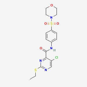 5-chloro-2-(ethylsulfanyl)-N-[4-(morpholin-4-ylsulfonyl)phenyl]pyrimidine-4-carboxamide