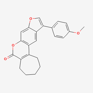 11-(4-methoxyphenyl)-2,3,4,5-tetrahydrocyclohepta[c]furo[3,2-g]chromen-6(1H)-one