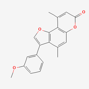 molecular formula C20H16O4 B11402781 3-(3-methoxyphenyl)-4,9-dimethyl-7H-furo[2,3-f]chromen-7-one 