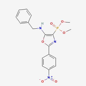 molecular formula C18H18N3O6P B11402801 Dimethyl [5-(benzylamino)-2-(4-nitrophenyl)-1,3-oxazol-4-yl]phosphonate 