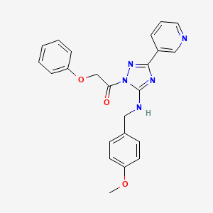 1-{5-[(4-methoxybenzyl)amino]-3-(pyridin-3-yl)-1H-1,2,4-triazol-1-yl}-2-phenoxyethanone