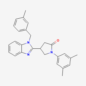 1-(3,5-dimethylphenyl)-4-[1-(3-methylbenzyl)-1H-benzimidazol-2-yl]pyrrolidin-2-one