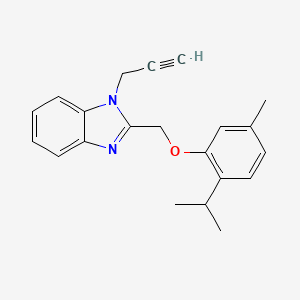 1H-1,3-Benzimidazole, 2-[[5-methyl-2-(1-methylethyl)phenoxy]methyl]-1-(2-propynyl)-