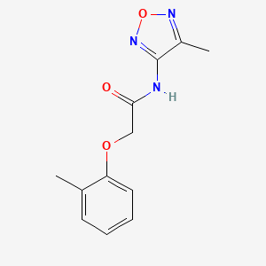 molecular formula C12H13N3O3 B11402874 N-(4-methyl-1,2,5-oxadiazol-3-yl)-2-(2-methylphenoxy)acetamide 