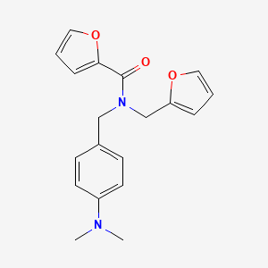 N-[4-(dimethylamino)benzyl]-N-(furan-2-ylmethyl)furan-2-carboxamide