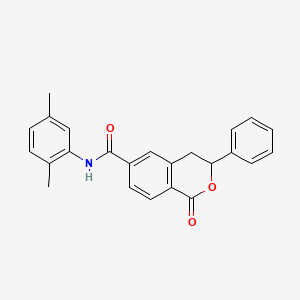 N-(2,5-dimethylphenyl)-1-oxo-3-phenyl-3,4-dihydro-1H-isochromene-6-carboxamide