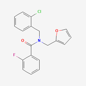 N-(2-chlorobenzyl)-2-fluoro-N-(furan-2-ylmethyl)benzamide