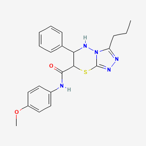 N-(4-methoxyphenyl)-6-phenyl-3-propyl-6,7-dihydro-5H-[1,2,4]triazolo[3,4-b][1,3,4]thiadiazine-7-carboxamide