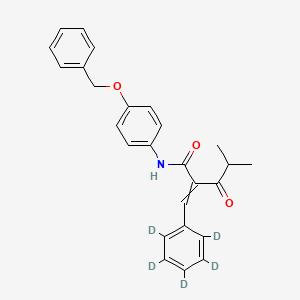 4-methyl-3-oxo-2-[(2,3,4,5,6-pentadeuteriophenyl)methylidene]-N-(4-phenylmethoxyphenyl)pentanamide