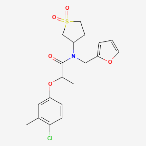 2-(4-chloro-3-methylphenoxy)-N-(1,1-dioxidotetrahydrothiophen-3-yl)-N-(furan-2-ylmethyl)propanamide