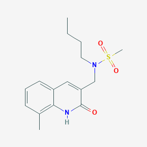 N-butyl-N-[(8-methyl-2-oxo-1H-quinolin-3-yl)methyl]methanesulfonamide