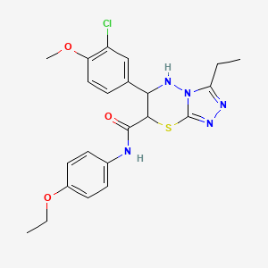 6-(3-chloro-4-methoxyphenyl)-N-(4-ethoxyphenyl)-3-ethyl-6,7-dihydro-5H-[1,2,4]triazolo[3,4-b][1,3,4]thiadiazine-7-carboxamide