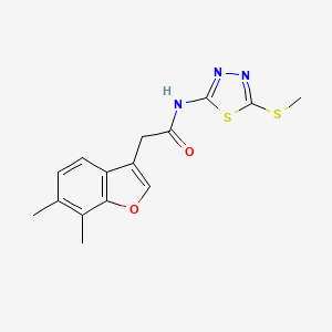 2-(6,7-dimethyl-1-benzofuran-3-yl)-N-[5-(methylsulfanyl)-1,3,4-thiadiazol-2-yl]acetamide