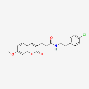 N-[2-(4-chlorophenyl)ethyl]-3-(7-methoxy-4-methyl-2-oxo-2H-chromen-3-yl)propanamide