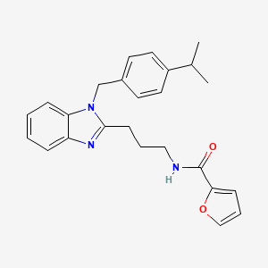 N-(3-{1-[4-(propan-2-yl)benzyl]-1H-benzimidazol-2-yl}propyl)furan-2-carboxamide