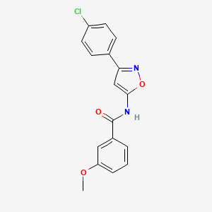 molecular formula C17H13ClN2O3 B11403091 N-[3-(4-chlorophenyl)-1,2-oxazol-5-yl]-3-methoxybenzamide 