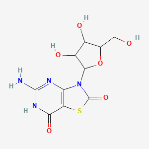 molecular formula C₁₀H₁₂N₄O₆S B1140310 7-Thio-8-oxoguanosine CAS No. 122970-43-8