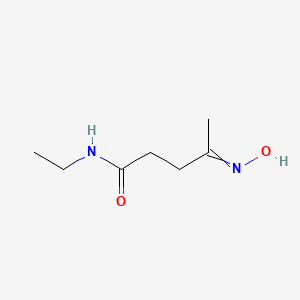 molecular formula C₇H₁₄N₂O₂ B1140311 4-Hydroxyimino-pentanoic Acid Ethylamide CAS No. 887406-41-9