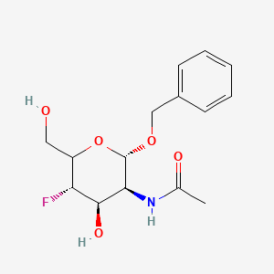 molecular formula C₁₅H₂₀FNO₅ B1140313 Benzyl 2-Acetamido-2,4-dideoxy-4-fluoro-alpha-D-glucopyranose CAS No. 290819-73-7