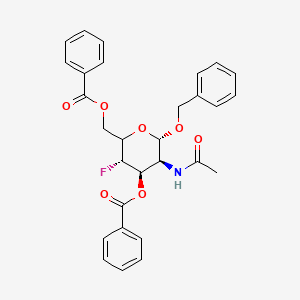 molecular formula C₂₉H₂₈FNO₇ B1140314 [(3S,4R,5S,6S)-5-乙酰氨基-4-苯甲酰氧基-3-氟-6-苯甲氧基氧杂-2-基]甲基苯甲酸酯 CAS No. 290819-68-0