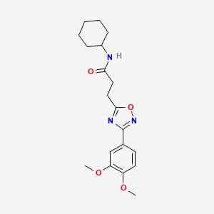 N-cyclohexyl-3-[3-(3,4-dimethoxyphenyl)-1,2,4-oxadiazol-5-yl]propanamide