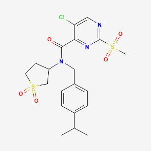 5-chloro-N-(1,1-dioxidotetrahydrothiophen-3-yl)-2-(methylsulfonyl)-N-[4-(propan-2-yl)benzyl]pyrimidine-4-carboxamide