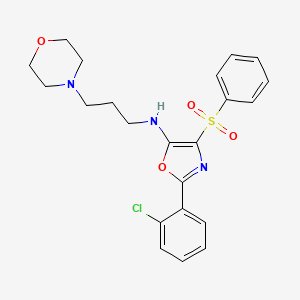 4-(benzenesulfonyl)-2-(2-chlorophenyl)-N-(3-morpholin-4-ylpropyl)-1,3-oxazol-5-amine