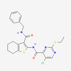 N-[3-(benzylcarbamoyl)-4,5,6,7-tetrahydro-1-benzothiophen-2-yl]-5-chloro-2-(ethylsulfanyl)pyrimidine-4-carboxamide