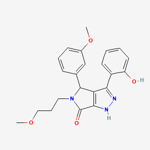 molecular formula C22H23N3O4 B11403195 3-(2-hydroxyphenyl)-4-(3-methoxyphenyl)-5-(3-methoxypropyl)-4,5-dihydropyrrolo[3,4-c]pyrazol-6(1H)-one 