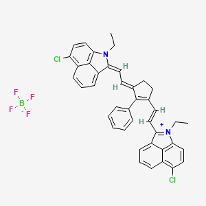 molecular formula C41H33BCl2F4N2 B1140320 6-Chloro-2-[2-(3-[(6-chloro-1-ethylbenz[c,d,]indole-2[1H]-ylidene)ethylidene]-2-phenyl-1-cyclopenten-1-yl)ethenyl]-1-ethylbenz[c,d]indolium tetrafluoroborate CAS No. 100012-45-1
