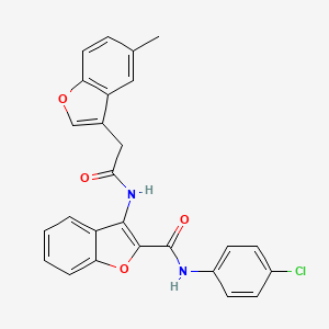 N-(4-chlorophenyl)-3-{[(5-methyl-1-benzofuran-3-yl)acetyl]amino}-1-benzofuran-2-carboxamide