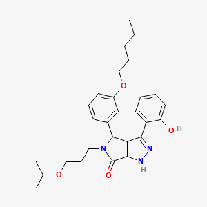 3-(2-hydroxyphenyl)-4-[3-(pentyloxy)phenyl]-5-[3-(propan-2-yloxy)propyl]-4,5-dihydropyrrolo[3,4-c]pyrazol-6(1H)-one