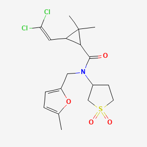 3-(2,2-dichloroethenyl)-N-(1,1-dioxidotetrahydrothiophen-3-yl)-2,2-dimethyl-N-[(5-methylfuran-2-yl)methyl]cyclopropanecarboxamide