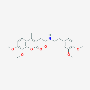 2-(7,8-dimethoxy-4-methyl-2-oxo-2H-chromen-3-yl)-N-[2-(3,4-dimethoxyphenyl)ethyl]acetamide