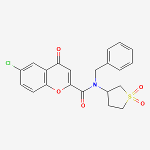 N-benzyl-6-chloro-N-(1,1-dioxidotetrahydrothiophen-3-yl)-4-oxo-4H-chromene-2-carboxamide