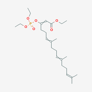 molecular formula C₂₅H₄₃O₆P B1140331 3-二乙氧基磷酸氧基-7,11,15-三甲基-十六碳四烯-2,6,10,14-酸，乙基酯，（异构体混合物） CAS No. 887354-51-0