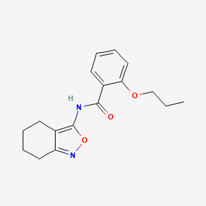 molecular formula C17H20N2O3 B11403327 2-propoxy-N-(4,5,6,7-tetrahydro-2,1-benzoxazol-3-yl)benzamide 