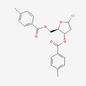 B1140336 (2R,3S)-5-chloro-2-(((4-methylbenzoyl)oxy)methyl)tetrahydrofuran-3-yl 4-methylbenzoate CAS No. 3601-89-6