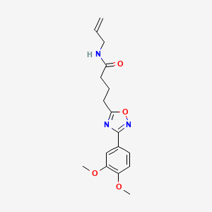 molecular formula C17H21N3O4 B11403370 4-[3-(3,4-dimethoxyphenyl)-1,2,4-oxadiazol-5-yl]-N-(prop-2-en-1-yl)butanamide 