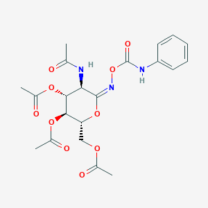 molecular formula C₂₁H₂₅N₃O₁₀ B1140340 O-(2-乙酰氨基-3,4,6-三-O-乙酰-D-葡萄糖吡喃糖基)氨基 N-苯基氨基甲酸酯 CAS No. 132063-04-8