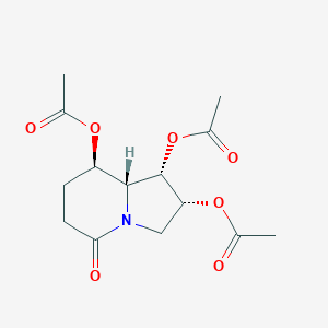 molecular formula C₁₄H₁₉NO₇ B1140343 (1S,2R,8R,8AR)-1,2,8-三乙酰氧基-八氢-5-氧代吲哚啉 CAS No. 91897-68-6