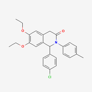 1-(4-chlorophenyl)-6,7-diethoxy-2-(4-methylphenyl)-1,4-dihydroisoquinolin-3(2H)-one