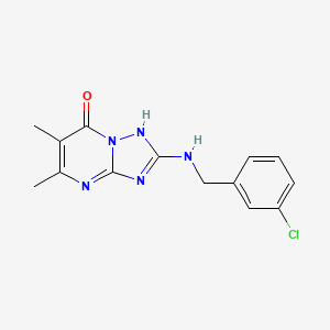 2-[(3-chlorobenzyl)amino]-5,6-dimethyl[1,2,4]triazolo[1,5-a]pyrimidin-7(4H)-one