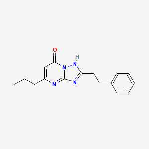 molecular formula C16H18N4O B11403461 2-(2-Phenylethyl)-5-propyl[1,2,4]triazolo[1,5-a]pyrimidin-7-ol 