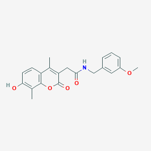 2-(7-hydroxy-4,8-dimethyl-2-oxo-2H-chromen-3-yl)-N-(3-methoxybenzyl)acetamide