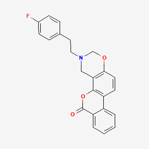 3-(4-Fluorophenethyl)-3,4-dihydro-2H,6H-benzo[3,4]chromeno[8,7-E][1,3]oxazin-6-one