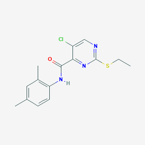 molecular formula C15H16ClN3OS B11403500 5-chloro-N-(2,4-dimethylphenyl)-2-(ethylsulfanyl)pyrimidine-4-carboxamide 