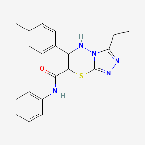 3-ethyl-6-(4-methylphenyl)-N-phenyl-6,7-dihydro-5H-[1,2,4]triazolo[3,4-b][1,3,4]thiadiazine-7-carboxamide