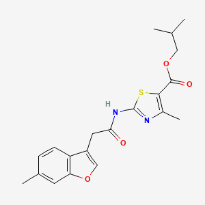 2-Methylpropyl 4-methyl-2-{[(6-methyl-1-benzofuran-3-yl)acetyl]amino}-1,3-thiazole-5-carboxylate